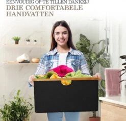 MIRI Opvouwbare Wasmand – Heupwasmand – Zwart – Wasmanden – Opbergmand – Wasbox – 45L – Bamboe – Laundry Basket 13 MIRI Opvouwbare Wasmand – Heupwasmand – Zwart – Wasmanden – Opbergmand – Wasbox – 45L – Bamboe – Laundry Basket -Winkel Voor Dagelijkse Benodigdheden 1200x1150 12