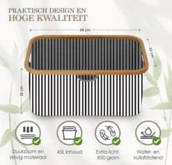 MIRI Opvouwbare Wasmand – Heupwasmand – Gestreept – Wasmanden – Opbergmand – Wasbox – 45L – Bamboe – Laundry Basket -Winkel Voor Dagelijkse Benodigdheden 1200x1150 21