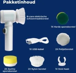 B-care Magic Brush - Elektrische Multifunctionele Schoonmaakborstel - 7 Opzetstukken - Wasborstel - Poetsmachine - Schrobborstel - Handborstel - Werkborstel - Schrobber - Boorborstel - Reinigingsborstel 20 B-care Magic Brush - Elektrische Multifunctionele Schoonmaakborstel - 7 Opzetstukken - Wasborstel - Poetsmachine - Schrobborstel - Handborstel - Werkborstel - Schrobber - Boorborstel - Reinigingsborstel -Winkel Voor Dagelijkse Benodigdheden 1200x1155 7