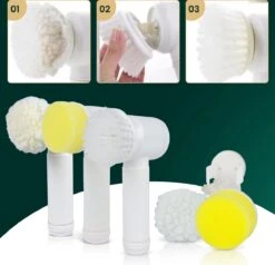 Apeiron Elektrische Schoonmaakborstel - Poetsmachine - Poliermachine - Schrobborstel - Handborstel - Werkborstel - Schrobber - Boorborstel - Wasborstel - Schoonmaakmiddelen - Reinigingsborstel - 3 Opzetstukken -Winkel Voor Dagelijkse Benodigdheden 1200x1155 8