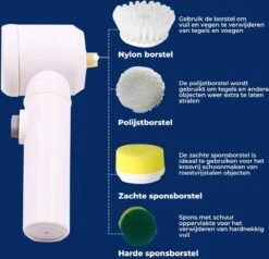 B-care Magic Brush - Elektrische Multifunctionele Schoonmaakborstel - 7 Opzetstukken - Wasborstel - Poetsmachine - Schrobborstel - Handborstel - Werkborstel - Schrobber - Boorborstel - Reinigingsborstel 19 B-care Magic Brush - Elektrische Multifunctionele Schoonmaakborstel - 7 Opzetstukken - Wasborstel - Poetsmachine - Schrobborstel - Handborstel - Werkborstel - Schrobber - Boorborstel - Reinigingsborstel -Winkel Voor Dagelijkse Benodigdheden 1200x1156 14