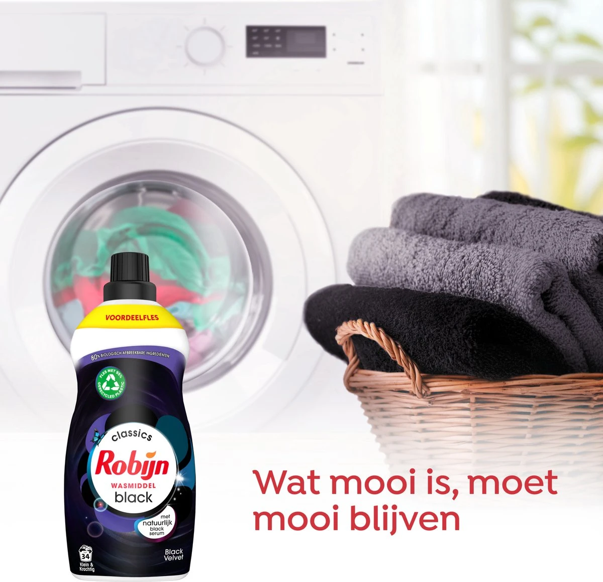 Robijn Klein & Krachtig Classics Black Velvet Vloeibaar Wasmiddel - 2 X 34 Wasbeurten - Voordeelverpakking 6 Robijn Klein & Krachtig Classics Black Velvet Vloeibaar Wasmiddel - 2 X 34 Wasbeurten - Voordeelverpakking - Afbeelding 4