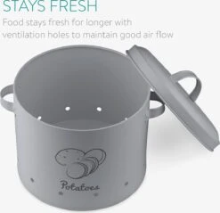 Navaris Set Van 3 Voorraadpotten - Voor Aardappelen, Uien En Knoflook - Metalen Voorraadblikken - Voor Opslag En Houdbaarheid - Vaatwasserbestendig 10 Navaris Set Van 3 Voorraadpotten - Voor Aardappelen, Uien En Knoflook - Metalen Voorraadblikken - Voor Opslag En Houdbaarheid - Vaatwasserbestendig -Winkel Voor Dagelijkse Benodigdheden 1200x1161 25