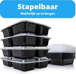 Meal Prep Bakjes - 6 Stuks - 3 Compartimenten - Vershoudbakjes - Meal Prep - 1L - Magnetron Bakjes Met Deksel - Vershouddoos -Winkel Voor Dagelijkse Benodigdheden 1200x1162 13