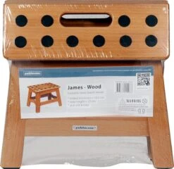 PUHLMANN - Inklapbare Kruk, JAMES, Hout, 23 Cm Hoog, Max 150 Kilo -Winkel Voor Dagelijkse Benodigdheden 1200x1164 7