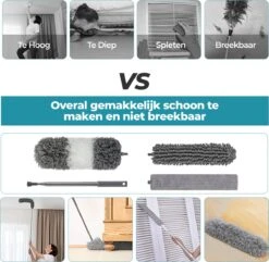 Novabeau® - Telescopische Plumeau – Plumeau Met Telescoopsteel – Ragebol – Uitschuifbaar – Grijs – 3-delige Set 11 Novabeau® - Telescopische Plumeau – Plumeau Met Telescoopsteel – Ragebol – Uitschuifbaar – Grijs – 3-delige Set -Winkel Voor Dagelijkse Benodigdheden 1200x1169 18