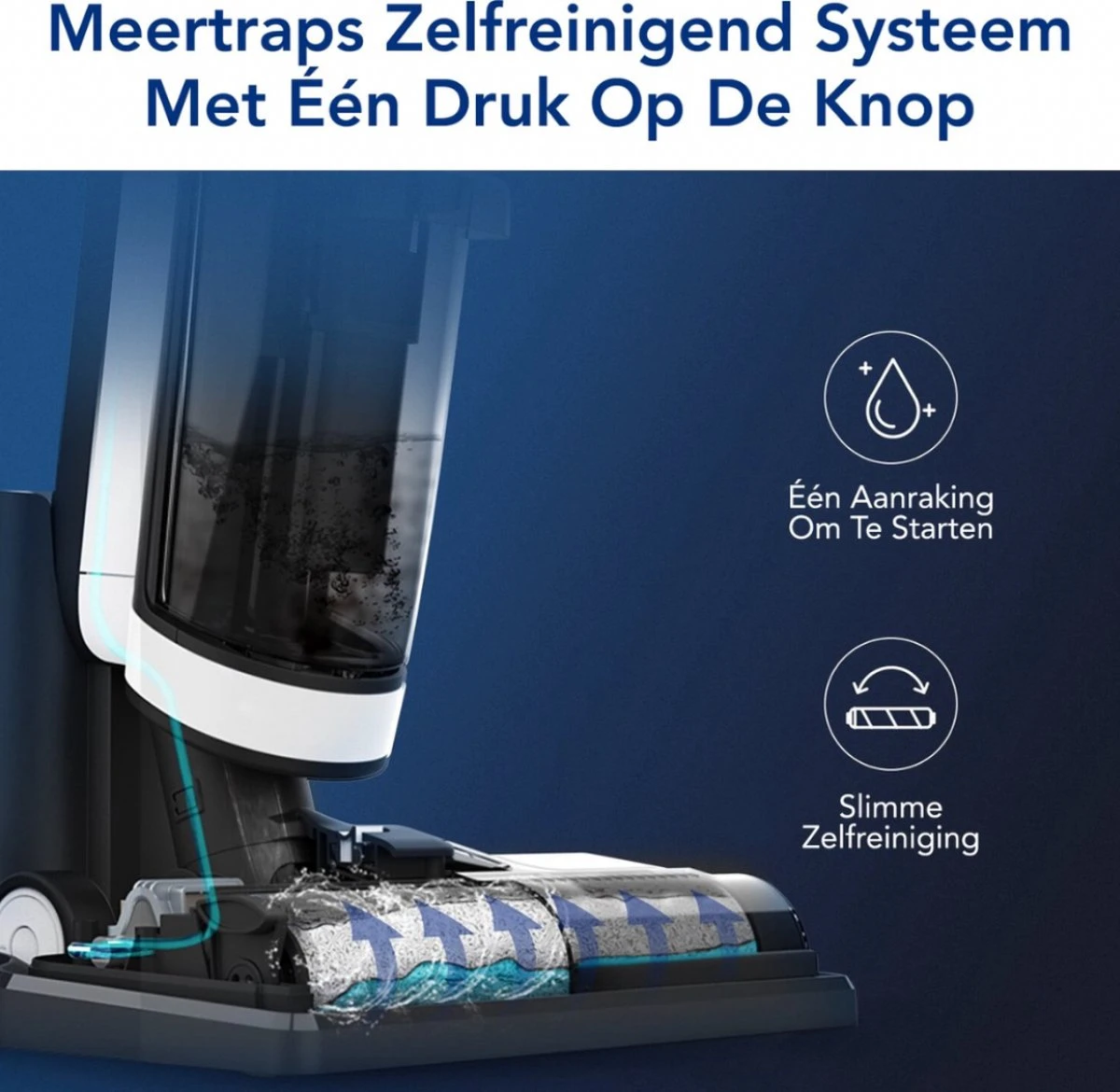 Tineco® - Draadloze Stofzuiger - Zonder Zak - Wassen En Stofzuigen - Floor One S3 Breeze - 220W Vermogen - Sterke Zuigkracht - 3-In-1 Apparaat - 4000mAh Batterij 14 Tineco® - Draadloze Stofzuiger - Zonder Zak - Wassen En Stofzuigen - Floor One S3 Breeze - 220W Vermogen - Sterke Zuigkracht - 3-In-1 Apparaat - 4000mAh Batterij - Afbeelding 12