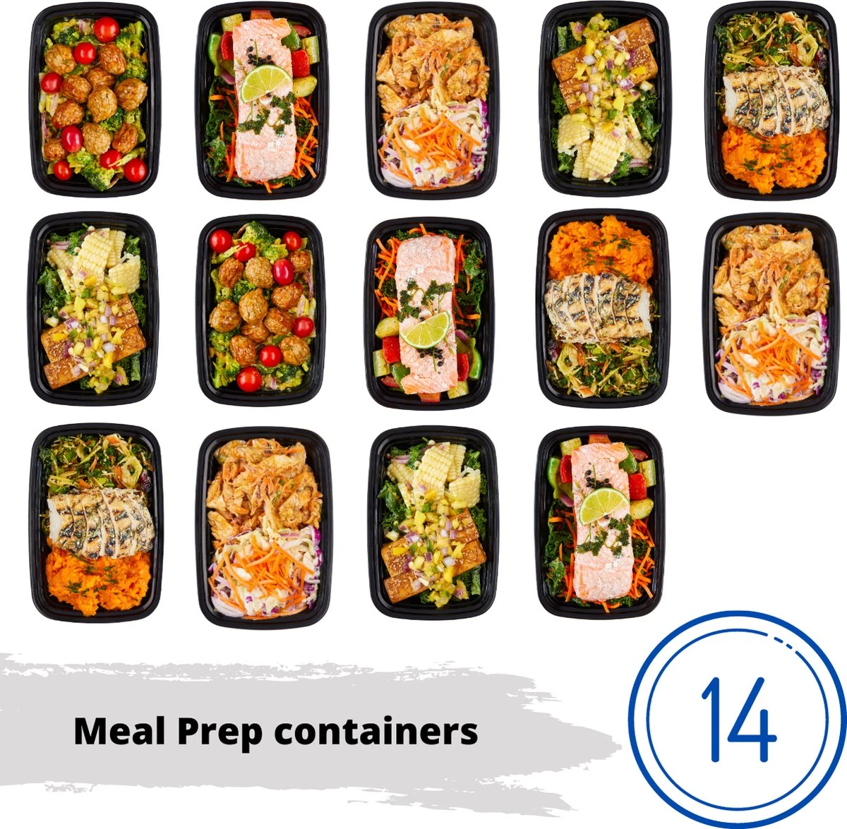 Meal Prep Bakjes - 14 Stuks - 1 Compartiment - Lunchbox - Diepvriesbakjes - Vershoudbakjes - Plastic Bakjes Met Deksel - Magnetron Bakjes Met Deksel - Meal Prep - Vershouddoos - 1L - BPA Vrij 10 Meal Prep Bakjes - 14 Stuks - 1 Compartiment - Lunchbox - Diepvriesbakjes - Vershoudbakjes - Plastic Bakjes Met Deksel - Magnetron Bakjes Met Deksel - Meal Prep - Vershouddoos - 1L - BPA Vrij - Afbeelding 8