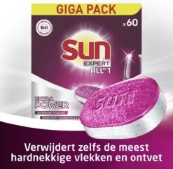 SUN® Sun Expert All-in 1 Vaatwastabletten - 60 Tabletten - Voordeelverpakking -Winkel Voor Dagelijkse Benodigdheden 1200x1176 7