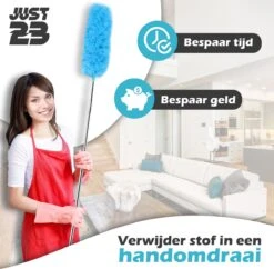 JUST23 Plumeau Uitschuifbaar Met Telescoopsteel – 60 Tot 140 Cm – Ragebol – Stoffer – Duster - Blauw - Incl. Microfiber Doek -Winkel Voor Dagelijkse Benodigdheden 1200x1178 17