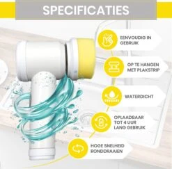 Lenga Elektrische Schoonmaakborstel - 5 In 1 Borstel - Oplaadbaar - Wasborstel - Schoonmaakmiddelen - Schrobborstels -Winkel Voor Dagelijkse Benodigdheden 1200x1179 6