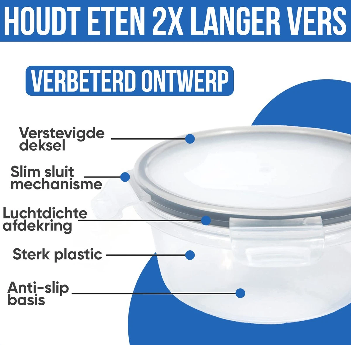 Strex Vershoudbakjes - Meal Prep Bakjes - Plastic Diepvries Bakjes - Met Deksel - 18 Delige Set - BPA Vrije Magnetronbakjes 8 Strex Vershoudbakjes - Meal Prep Bakjes - Plastic Diepvries Bakjes - Met Deksel - 18 Delige Set - BPA Vrije Magnetronbakjes - Afbeelding 6
