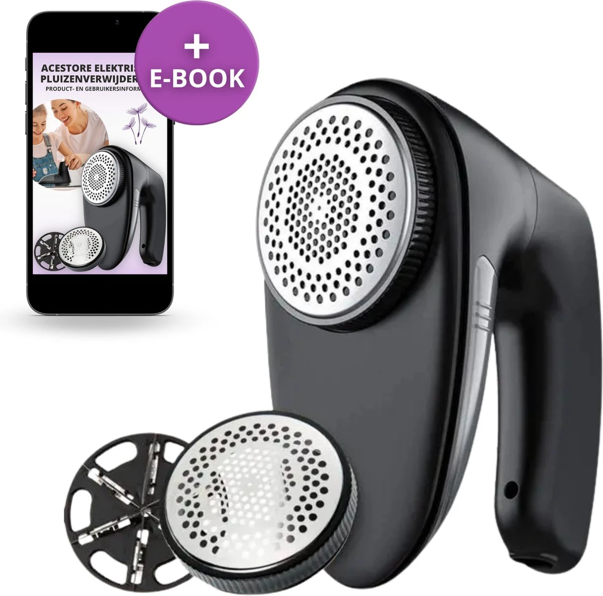 Merkloos Acestore Elektrische Pluizenverwijderaar + GRATIS EBook! - Ontpluizer - Pluizentondeuse - Draadloos En Oplaadbaar - Pluizenborstel - Stoffen Scheerapparaat 3 Merkloos Acestore Elektrische Pluizenverwijderaar + GRATIS EBook! - Ontpluizer - Pluizentondeuse - Draadloos En Oplaadbaar - Pluizenborstel - Stoffen Scheerapparaat