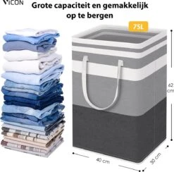 Draagbare Wasmand Met Versterkte Handgrepen - Set Van 3 X 75L Inhoud - Opvouwbaar - Waszakken Voor Wasgoed - Wassorteerder - Organizer Kleding - Wasbox 13 Draagbare Wasmand Met Versterkte Handgrepen - Set Van 3 X 75L Inhoud - Opvouwbaar - Waszakken Voor Wasgoed - Wassorteerder - Organizer Kleding - Wasbox -Winkel Voor Dagelijkse Benodigdheden 1200x1186 15