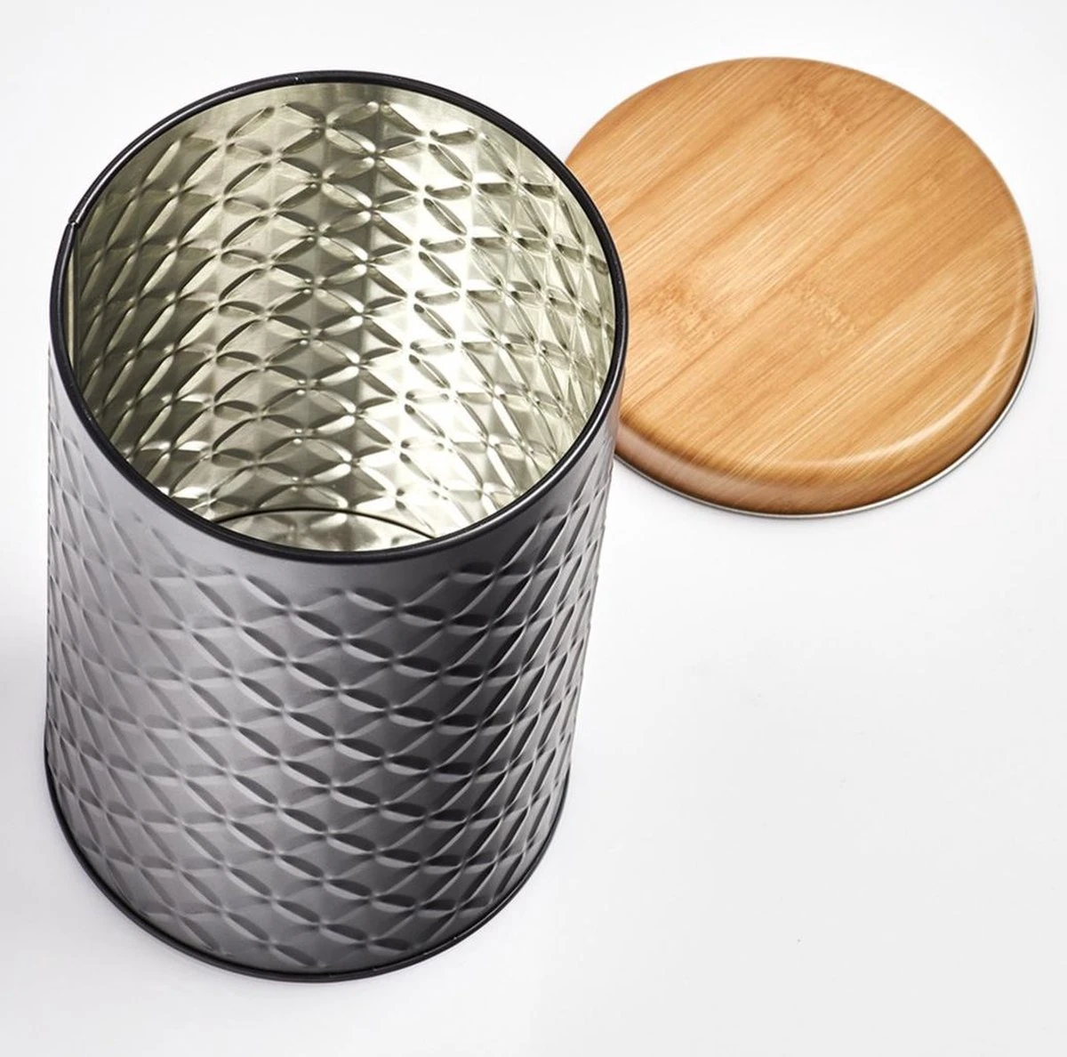 2x Bewaar/voorraad Blikken Zwart 10,5 X 18 Cm 2 Liter - Zeller - Keukenbenodigdheden - Keukenaccessoires/decoratie - Vers Houden - Voorraad/bewaar/opslagblikken - Koek/snoeptrommels 5 2x Bewaar/voorraad Blikken Zwart 10,5 X 18 Cm 2 Liter - Zeller - Keukenbenodigdheden - Keukenaccessoires/decoratie - Vers Houden - Voorraad/bewaar/opslagblikken - Koek/snoeptrommels - Afbeelding 3