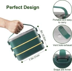Lunchbox, Bento Box Voor Volwassenen Kinderen, Kinderlunchbox Met Compartimenten, 3-laags Lekvrije Bento-lunchbox Met Vork, Lepel, Geschikt Voor Lunchbox Voor Werk, Kantoor, School (2,25L Groen) 13 Lunchbox, Bento Box Voor Volwassenen Kinderen, Kinderlunchbox Met Compartimenten, 3-laags Lekvrije Bento-lunchbox Met Vork, Lepel, Geschikt Voor Lunchbox Voor Werk, Kantoor, School (2,25L Groen) -Winkel Voor Dagelijkse Benodigdheden 1200x1190 3