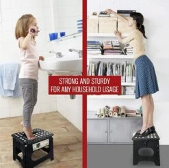 Buxibo - Kruk - Krukje - Keukentrap - Keukentrapje - Opvouwbaar Trapje - Keuken/Badkamer/Schuur Trapje - 29 X 24 X 40cm -Winkel Voor Dagelijkse Benodigdheden 1200x1193 15