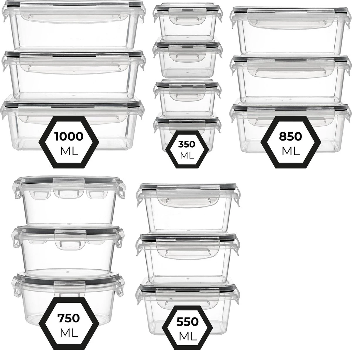 Vershoudbakjes - Meal Prep Bakjes - Lunchbox - Diepvriesbakjes - Vershouddoos - Vershoudbakjes Set - Plastic Bakjes - Voedselcontainer - Magnetron Bakjes Met Deksel - 18 Stuks - BPA Vrij - Stosh 9 Vershoudbakjes - Meal Prep Bakjes - Lunchbox - Diepvriesbakjes - Vershouddoos - Vershoudbakjes Set - Plastic Bakjes - Voedselcontainer - Magnetron Bakjes Met Deksel - 18 Stuks - BPA Vrij - Stosh - Afbeelding 7