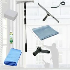 Telescoopsteel Ramenwassen Raamwisser Met Telescoopsteel Ramenwassen Pulex + Inwasser 4 Meter Luxe Met Hoekstuk