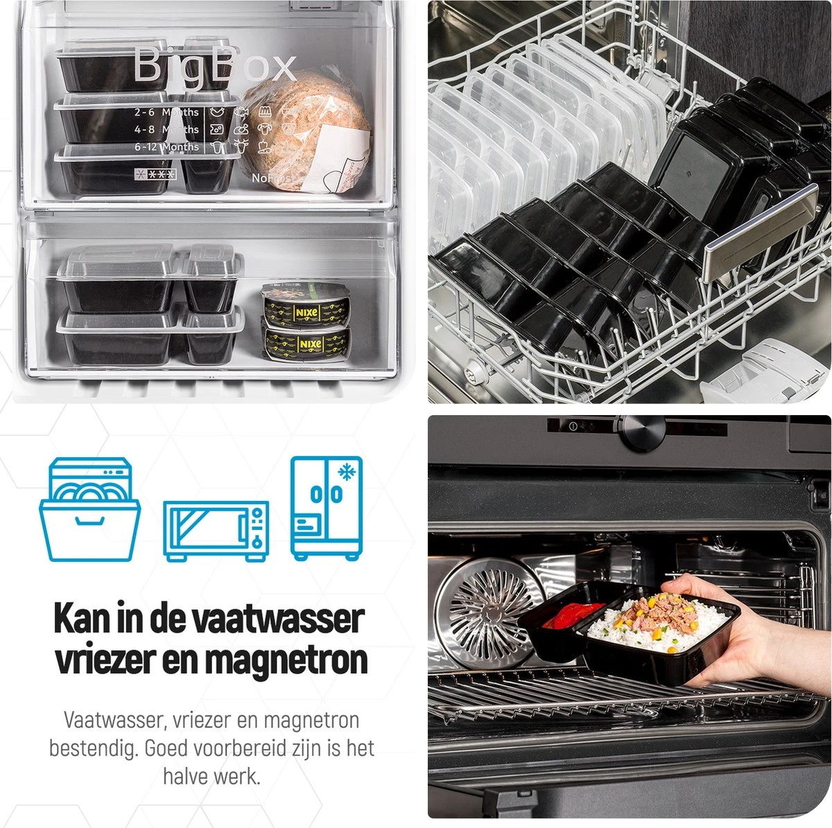 Meal Prep Bakjes - 10 Stuks - 2 Compartimenten - Lunchbox - Diepvriesbakjes - Vershoudbakjes - Plastic Bakjes Met Deksel - Magnetron Bakjes Met Deksel - Meal Prep - Vershouddoos - 1L - BPA Vrij – Fitcrafters 9 Meal Prep Bakjes - 10 Stuks - 2 Compartimenten - Lunchbox - Diepvriesbakjes - Vershoudbakjes - Plastic Bakjes Met Deksel - Magnetron Bakjes Met Deksel - Meal Prep - Vershouddoos - 1L - BPA Vrij – Fitcrafters - Afbeelding 7