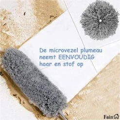 Fain® Plumeau Met Telescoopsteel – Grijs – 80 Tot 280 Cm - Uitschuifbaar – Wasbaar - Flexibel 360° Draaibaar – Duster - Microvezel Ragebol -Winkel Voor Dagelijkse Benodigdheden 1200x1198 66