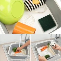 Kurtzy Grijs Inklapbare Afwas Zink/basin, Met Drainage Plug - 16L Water Capaciteit – Vouwbare Kom Met Plastic Handvatten – Draagbare Wasbak Voor Buiten Camping, Reizen, Keuken En Caravan -Winkel Voor Dagelijkse Benodigdheden 1200x1198 69