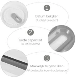 EGG BOX Wit Ei Opbergbox Eierhouder Eierdoos Koelkast Organizer 18 EGG BOX Wit Ei Opbergbox Eierhouder Eierdoos Koelkast Organizer -Winkel Voor Dagelijkse Benodigdheden 1200x1199 66