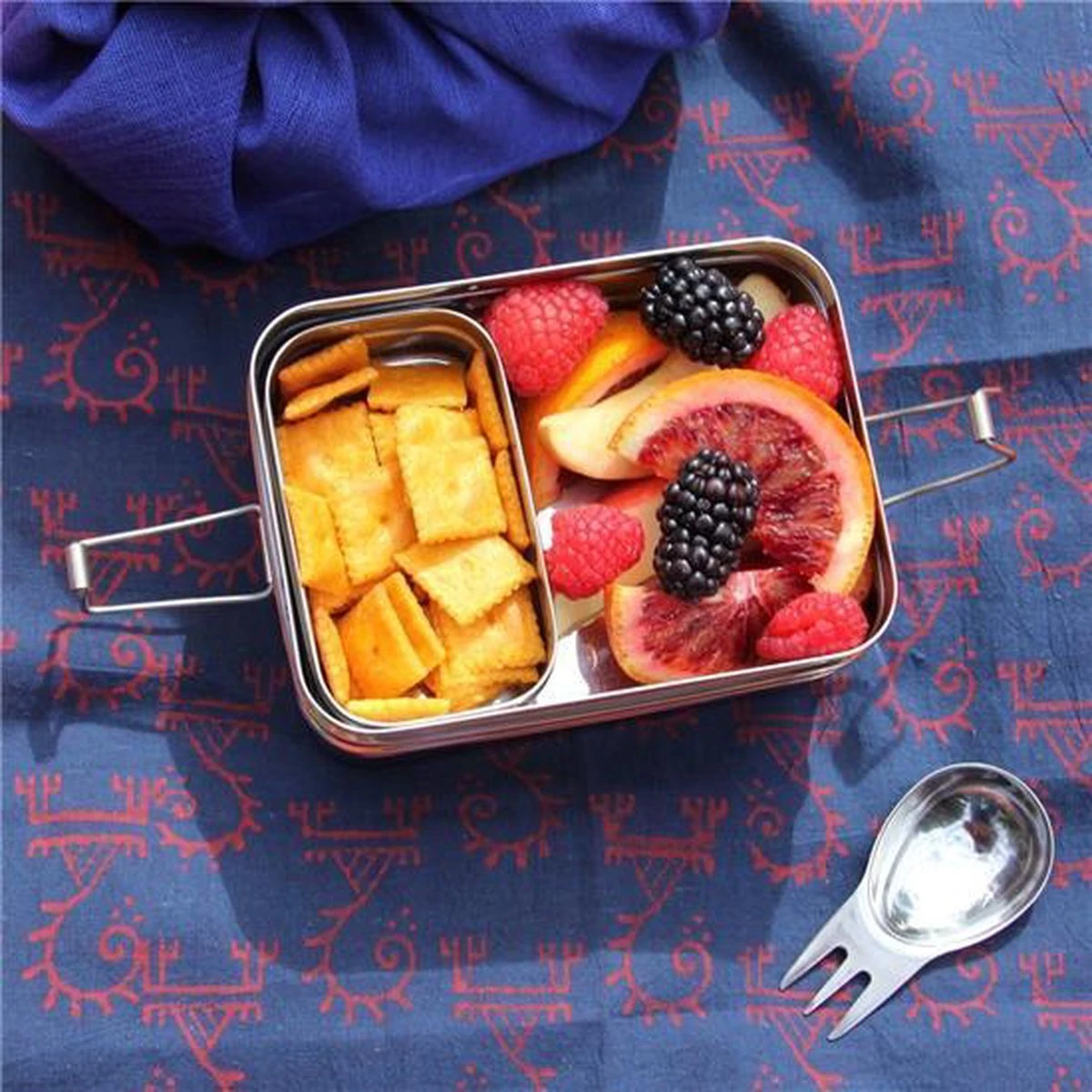 Eco Lunchbox - RVS - 3 Bakjes In 1 10 Eco Lunchbox - RVS - 3 Bakjes In 1 - Afbeelding 8