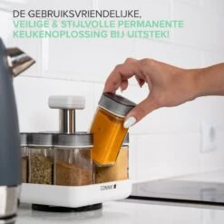 Coninx Kruidenrek Staand - Draaiend Kruidenrek Met Glazen Potjes - Kruidencarrousel Draaibaar - 8 Kruidenpotjes - Wit / RVS 16 Coninx Kruidenrek Staand - Draaiend Kruidenrek Met Glazen Potjes - Kruidencarrousel Draaibaar - 8 Kruidenpotjes - Wit / RVS -Winkel Voor Dagelijkse Benodigdheden 1200x1200 1119