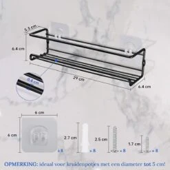 Merkloos Friendly Kitchen - Zwart Ophangbaar Kruidenrek - Modern Strak Kruidenrekje - Staal 14 Merkloos Friendly Kitchen - Zwart Ophangbaar Kruidenrek - Modern Strak Kruidenrekje - Staal -Winkel Voor Dagelijkse Benodigdheden 1200x1200 1128