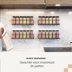 Noswo Kruidenrek Ophangbaar - Voor 24 Kruidenpotjes - 4 Stuks - Keukenrek Hangend - RVS - Zwart 12 Noswo Kruidenrek Ophangbaar - Voor 24 Kruidenpotjes - 4 Stuks - Keukenrek Hangend - RVS - Zwart -Winkel Voor Dagelijkse Benodigdheden 1200x1200 1147