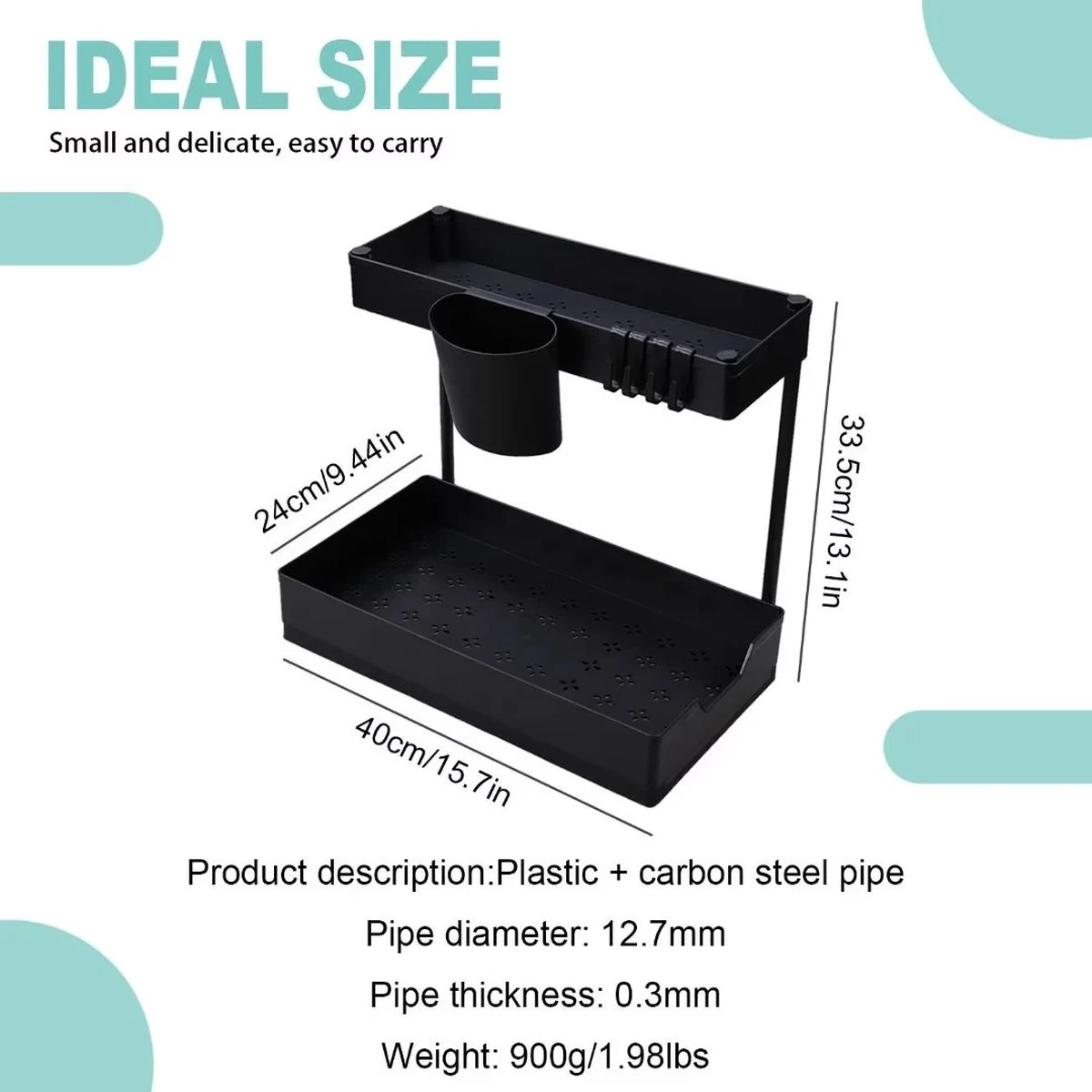 Kruidenrekken, Opslagrekken In De Keuken, 2 Lagen, Naaierrekken Op Het Aanrecht, Voor Organisatoren Van Kruidenrekken, Aardewerk/Opbergrekken Van De Keuken 5 Kruidenrekken, Opslagrekken In De Keuken, 2 Lagen, Naaierrekken Op Het Aanrecht, Voor Organisatoren Van Kruidenrekken, Aardewerk/Opbergrekken Van De Keuken - Afbeelding 3