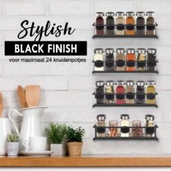 Kruidenrek Ophangbaar Kruidenpotjes Wandrek Organizer Keuken Accessoires - Zwart - Geschikt Voor Bijna Alle Kruidenpotjes 13 Kruidenrek Ophangbaar Kruidenpotjes Wandrek Organizer Keuken Accessoires - Zwart - Geschikt Voor Bijna Alle Kruidenpotjes -Winkel Voor Dagelijkse Benodigdheden 1200x1200 1238