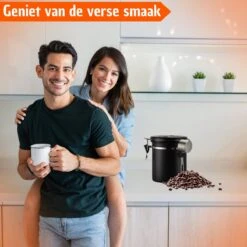Koffie Bewaarbus Luchtdicht Met CO2 Uitlaat - Koffieblik Bewaarblik Voor 500 Gr Koffiebonen - Zwart - 1.2L -Winkel Voor Dagelijkse Benodigdheden 1200x1200 1362