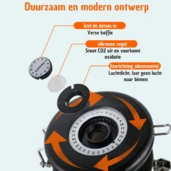 Koffie Bewaarbus Luchtdicht Met CO2 Uitlaat - Koffieblik Bewaarblik Voor 500 Gr Koffiebonen - Zwart - 1.2L -Winkel Voor Dagelijkse Benodigdheden 1200x1200 1363