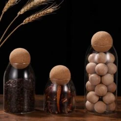 Igoods Helderglazen - Voorraadpot Met Kurkbal - Thee- En Koffiebus Met Bolvormig Houten Deksel - Voedselblikken - Keukenopslag - Opslagpotten 15 Igoods Helderglazen - Voorraadpot Met Kurkbal - Thee- En Koffiebus Met Bolvormig Houten Deksel - Voedselblikken - Keukenopslag - Opslagpotten -Winkel Voor Dagelijkse Benodigdheden 1200x1200 1390