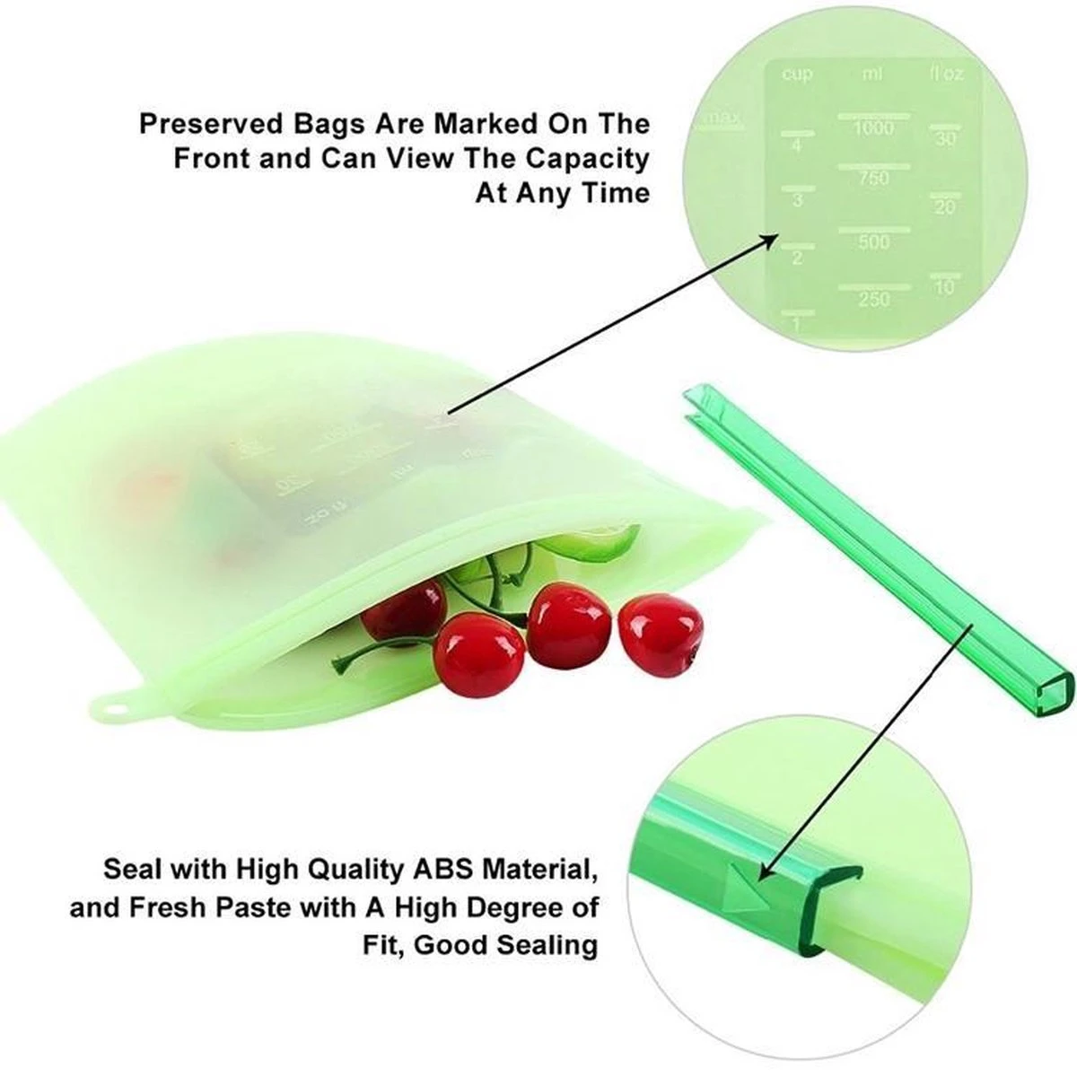 Merkloos Vershoudzakken Food Savers - Diepvrieszakken Vrieszakken Invrieszakken - Duurzaam Voedsel Bewaren - Siliconen - Herbruikbaar - Bewaarzakken - Lekvrij - BPA Vrij - Foodsavers - Fresh Bags - 3+1 Gratis 9 Merkloos Vershoudzakken Food Savers - Diepvrieszakken Vrieszakken Invrieszakken - Duurzaam Voedsel Bewaren - Siliconen - Herbruikbaar - Bewaarzakken - Lekvrij - BPA Vrij - Foodsavers - Fresh Bags - 3+1 Gratis - Afbeelding 7