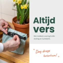 BROODNODIG® - Herbruikbare Boterhamzak - Van 100% Gerecyclede PET-flessen - Ideaal Als Diepvrieszakjes - Lunchzak - Herbruikbaar Boterhamzakje - Foodwrap - Lunchbox - 30x20cm - Pastel Groen 19 BROODNODIG® - Herbruikbare Boterhamzak - Van 100% Gerecyclede PET-flessen - Ideaal Als Diepvrieszakjes - Lunchzak - Herbruikbaar Boterhamzakje - Foodwrap - Lunchbox - 30x20cm - Pastel Groen -Winkel Voor Dagelijkse Benodigdheden 1200x1200 1456
