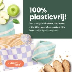 BROODNODIG® - Bijenwas Wraps (Bijenwas Doek) - Set Van 4 - 1S, 2M, 1L - Foodwrap - Beeswax Wraps - Bee Wrap - Beewax - Bijenwasdoek - Zero Waste - Duurzaam Cadeau - Herbruikbaar Boterhamzakje -Winkel Voor Dagelijkse Benodigdheden 1200x1200 1471
