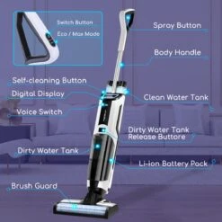 Aigostar 3 In 1 Vloerreiniger - Stofzuiger En Dweilen In 1 - Steelstofzuiger Met Dweilfunctie - Dweilapparaat Draadloos - Whale 33ZDR -Winkel Voor Dagelijkse Benodigdheden 1200x1200 1570