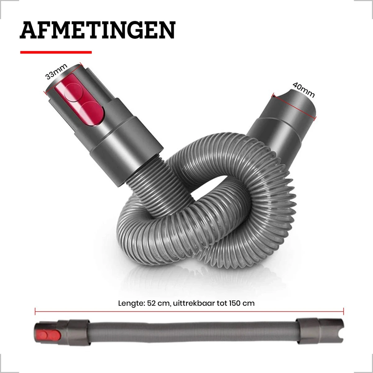 Somstyle Flexibele En Uitrekbare Slang Geschikt Voor Dyson V15 / V11 / V10 / V8 / V7 Steelstofzuiger - Verlengstuk - Opzetstuk - Stofzuigerslang - Stofzuiger Accessoires Onderdelen 4 Somstyle Flexibele En Uitrekbare Slang Geschikt Voor Dyson V15 / V11 / V10 / V8 / V7 Steelstofzuiger - Verlengstuk - Opzetstuk - Stofzuigerslang - Stofzuiger Accessoires Onderdelen - Afbeelding 2