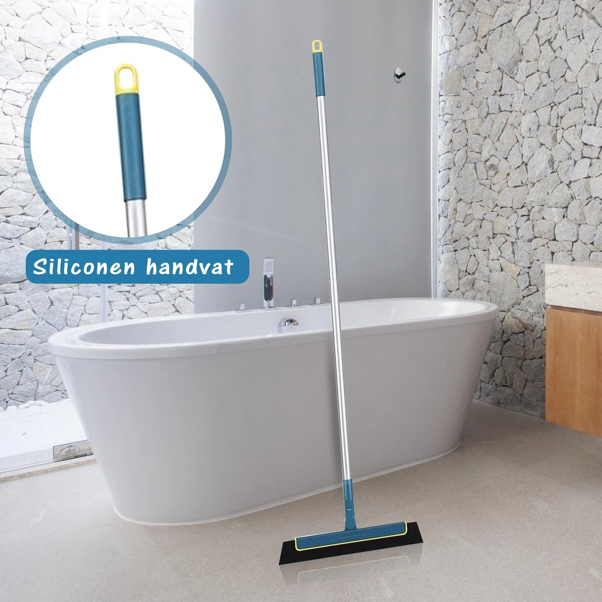 Taxtic® Vloerwisser – Vloertrekker Met Steel – Douchewisser - Vloertrekker – Vloerwisser Badkamer – Trekker - Ophangstuk 8 Taxtic® Vloerwisser – Vloertrekker Met Steel – Douchewisser - Vloertrekker – Vloerwisser Badkamer – Trekker - Ophangstuk - Afbeelding 6