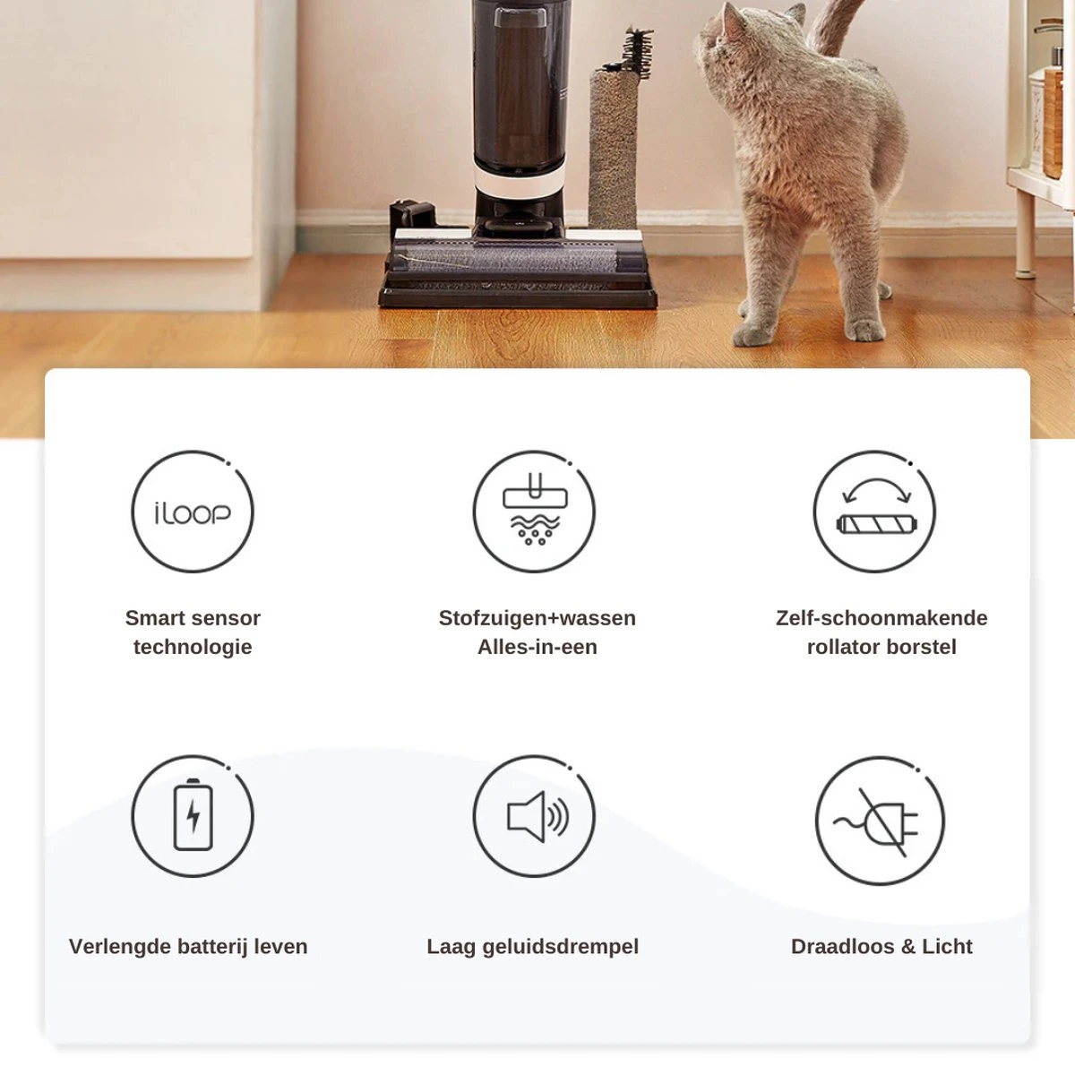 Tineco® - Draadloze Stofzuiger - Zonder Zak - Wassen En Stofzuigen - Floor One S3 Breeze - 220W Vermogen - Sterke Zuigkracht - 3-In-1 Apparaat - 4000mAh Batterij 4 Tineco® - Draadloze Stofzuiger - Zonder Zak - Wassen En Stofzuigen - Floor One S3 Breeze - 220W Vermogen - Sterke Zuigkracht - 3-In-1 Apparaat - 4000mAh Batterij - Afbeelding 2