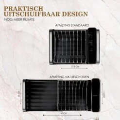 MIRI Afdruiprek – Afwasrek – Uitschuifbaar – Met Lekbak In Gootsteen – Afwas – Roestvrij Staal – Zwart 12 MIRI Afdruiprek – Afwasrek – Uitschuifbaar – Met Lekbak In Gootsteen – Afwas – Roestvrij Staal – Zwart -Winkel Voor Dagelijkse Benodigdheden 1200x1200 2282