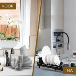 MIRI Afdruiprek – Afwasrek – Uitschuifbaar – Met Lekbak In Gootsteen – Afwas – Roestvrij Staal – Zwart 17 MIRI Afdruiprek – Afwasrek – Uitschuifbaar – Met Lekbak In Gootsteen – Afwas – Roestvrij Staal – Zwart -Winkel Voor Dagelijkse Benodigdheden 1200x1200 2284