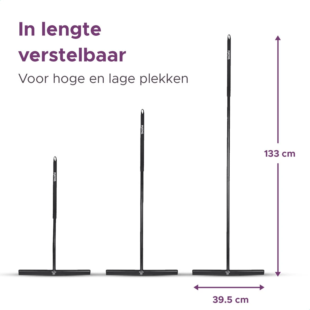 MAYMS® Vloerwisser Badkamer - Vloertrekker - Vloertrekker Met Steel - Floor Wiper - Aftrekker - RVS - Zwart - Design - Wisser - Vloerwisser Douche 5 MAYMS® Vloerwisser Badkamer - Vloertrekker - Vloertrekker Met Steel - Floor Wiper - Aftrekker - RVS - Zwart - Design - Wisser - Vloerwisser Douche - Afbeelding 3