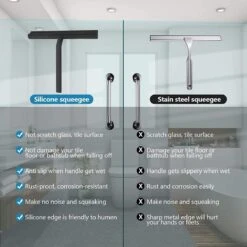 ATV PERFECTUM Douchewisser Zwart Met Ophangsysteem - Raamwisser- Trekker Douche - Silicone - 21cm X 16cm - Badkamer Accessoires - Douchewisser -Winkel Voor Dagelijkse Benodigdheden 1200x1200 2373