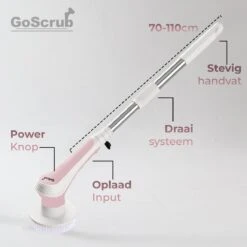 GoScrub® Elektrische Schoonmaakborstel – Elektrische Schrobber - Schrobborstel – Voor Badkamer Of Keuken – Schrobber Met Steel – Luiwagen – Polijstmachine - Roze 18 GoScrub® Elektrische Schoonmaakborstel – Elektrische Schrobber - Schrobborstel – Voor Badkamer Of Keuken – Schrobber Met Steel – Luiwagen – Polijstmachine - Roze -Winkel Voor Dagelijkse Benodigdheden 1200x1200 2606