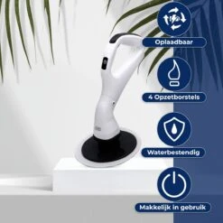 B-care Elektrische Schoonmaakborstel - 4 Opzetstukken - Wasborstel - Poetsmachine - Schrobborstel - Handborstel - Werkborstel - Schrobber - Boorborstel - Schoonmaakmiddelen - Reinigingsborstel -Winkel Voor Dagelijkse Benodigdheden 1200x1200 2623
