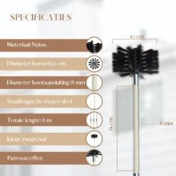 Waay Lifestyle Schoorsteenveegset - Schoorsteenborstel 6 Meter - Schoorsteenreiniger - Schrobborstels - Schoorsteenveger - Flexibele Steel - Geschikt Voor Boormachine - Wit 17 Waay Lifestyle Schoorsteenveegset - Schoorsteenborstel 6 Meter - Schoorsteenreiniger - Schrobborstels - Schoorsteenveger - Flexibele Steel - Geschikt Voor Boormachine - Wit -Winkel Voor Dagelijkse Benodigdheden 1200x1200 2670